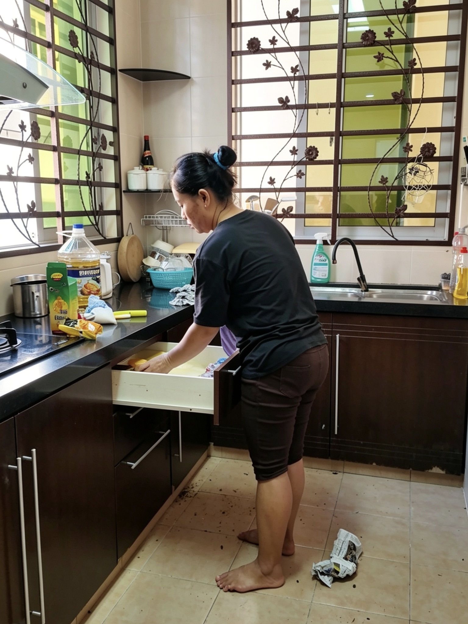 Kitchen cleaning support